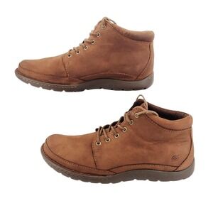 Born Harrison Mens Tan Leather Chukka Boots Lace Up Ankle Shoes Size 10.5